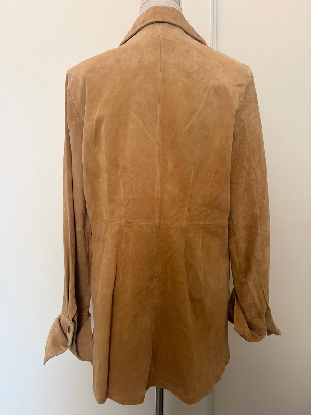 Finley Camel Suede Single-Button Blazer - Picture 7 of 11